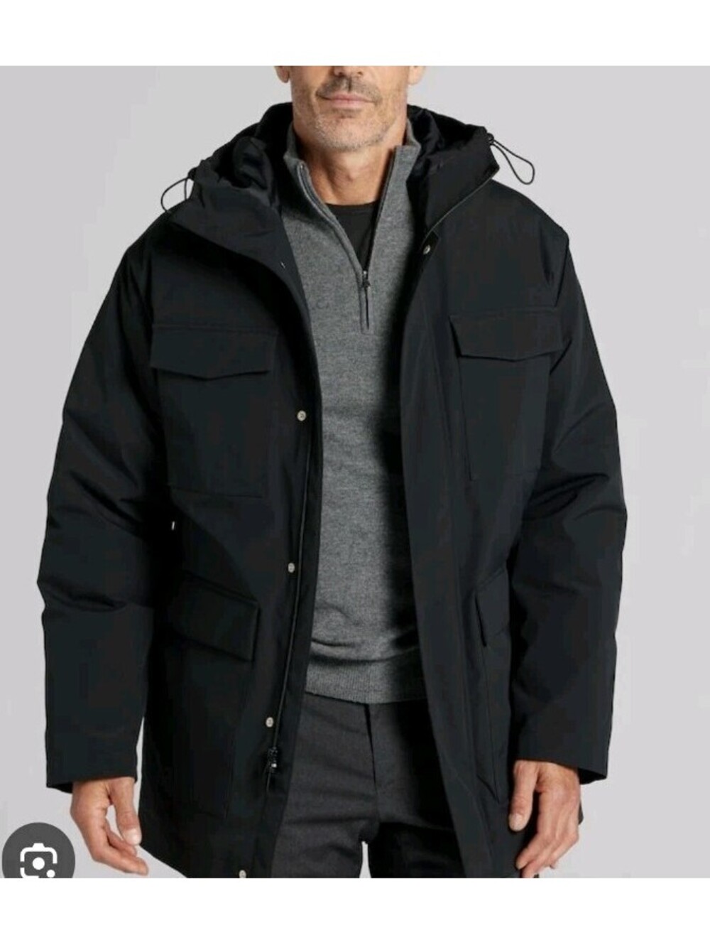 Cole Haan Mens XXL Jacket Coat Puffer Removable Inside Jacket Hood